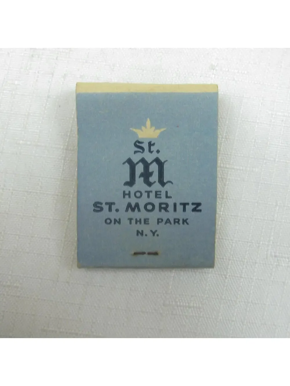 2 Vintage Matchbooks FULL Hotel St. Moritz Cafe De La Paix & The Commodore Hotel